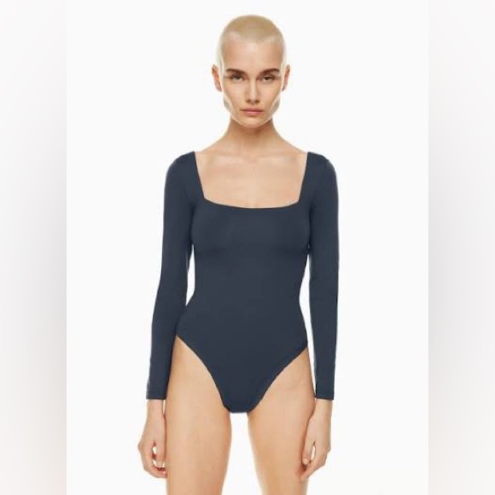 Babaton Dark Teal Long Sleeve Bodysuit